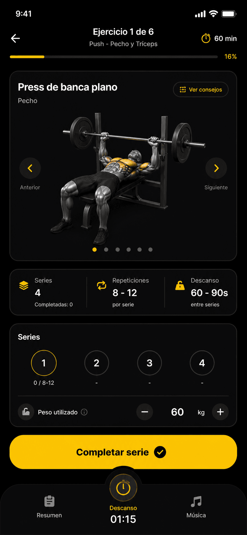 Aplicación En un Toque GYM